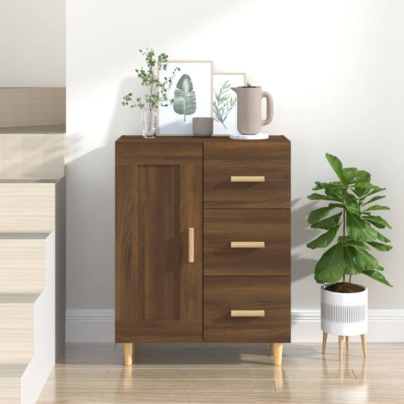 Sideboard Braun Eichen-Optik 69,5x34x90 cm Holzwerkstoff