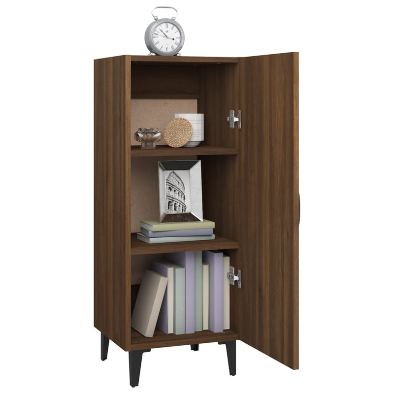 Sideboard Braun Eichen-Optik 34,5x34x90 cm Holzwerkstoff