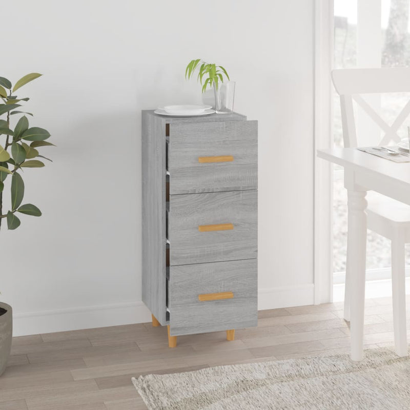 Sideboard Grau Sonoma 34,5x34x90 cm Holzwerkstoff