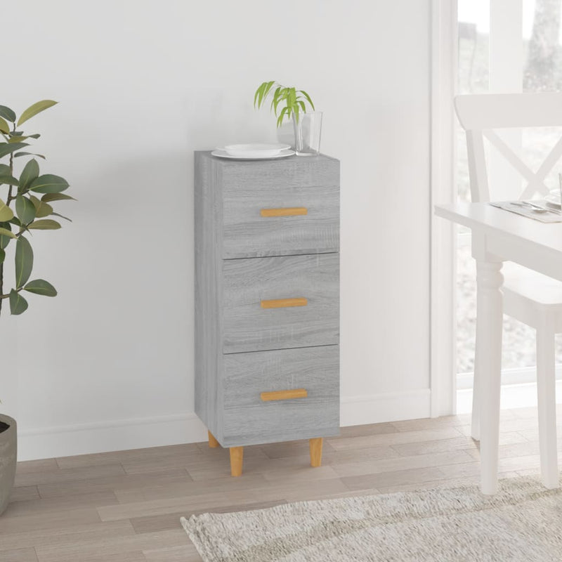 Sideboard Grau Sonoma 34,5x34x90 cm Holzwerkstoff