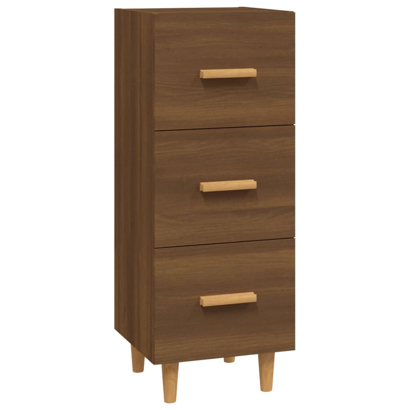 Sideboard Braun Eichen-Optik 34,5x34x90 cm Holzwerkstoff