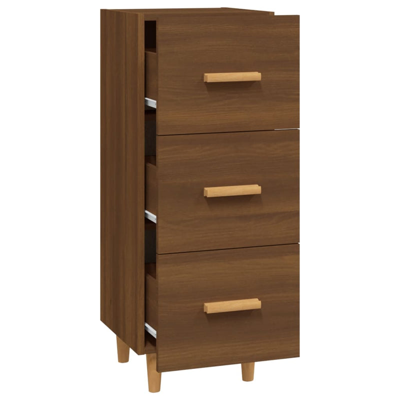 Sideboard Braun Eichen-Optik 34,5x34x90 cm Holzwerkstoff