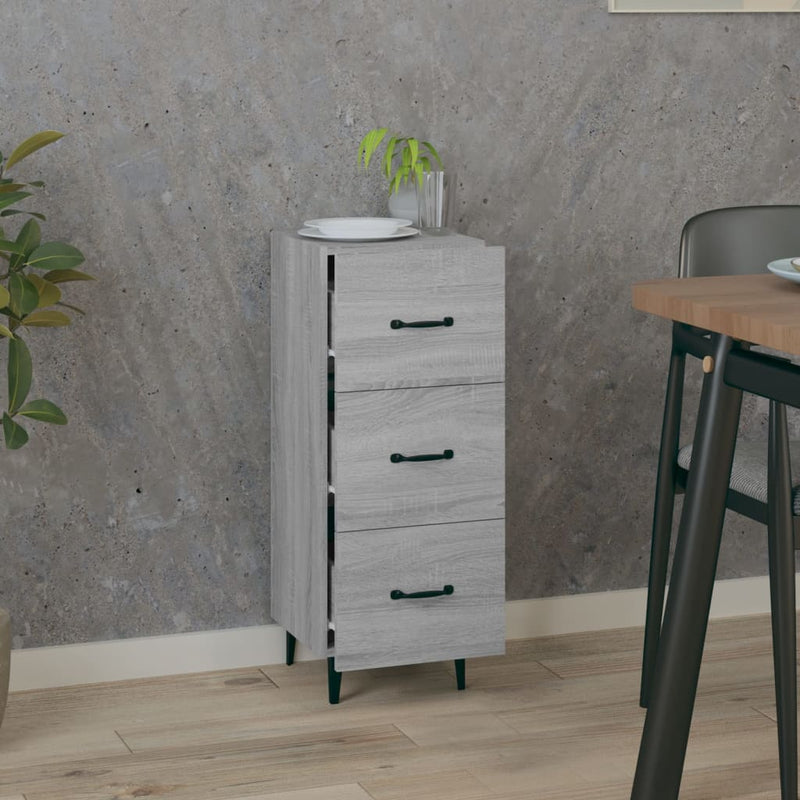 Sideboard Grau Sonoma 34,5x34x90 cm Holzwerkstoff