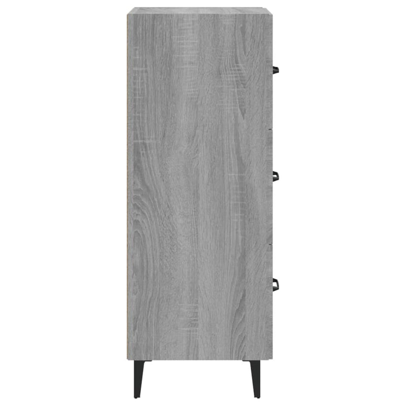 Sideboard Grau Sonoma 34,5x34x90 cm Holzwerkstoff