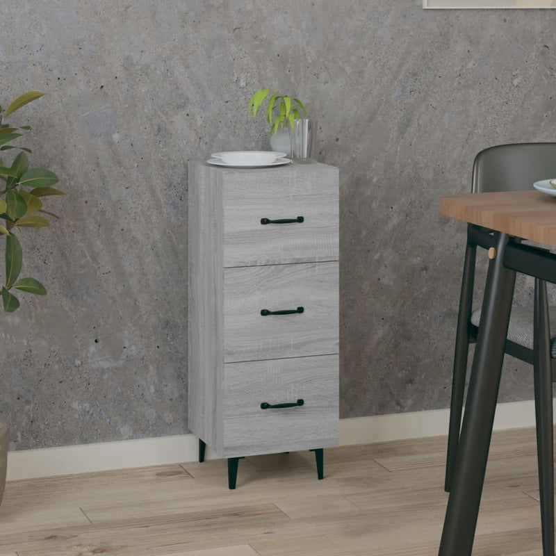 Sideboard Grau Sonoma 34,5x34x90 cm Holzwerkstoff