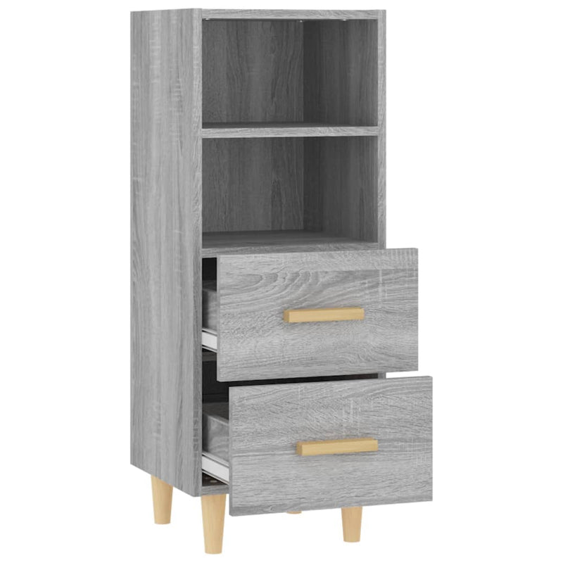 Sideboard Grau Sonoma 34,5x34x90 cm Holzwerkstoff