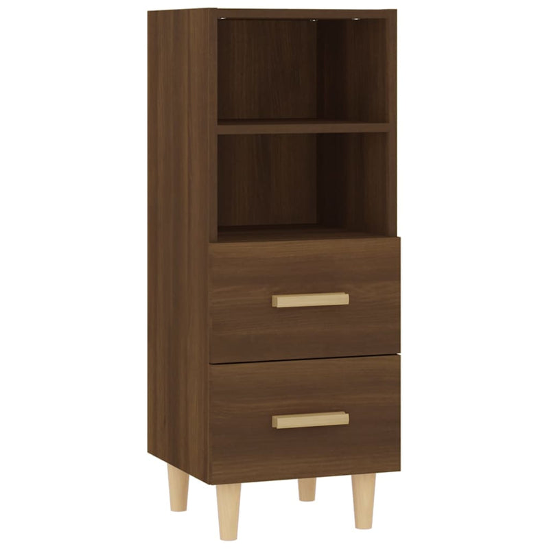 Sideboard Braun Eichen-Optik 34,5x34x90 cm Holzwerkstoff