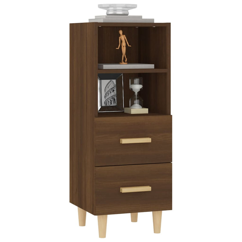 Sideboard Braun Eichen-Optik 34,5x34x90 cm Holzwerkstoff