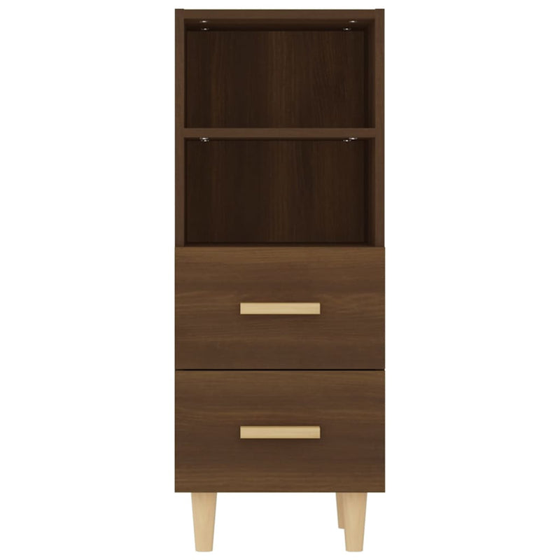 Sideboard Braun Eichen-Optik 34,5x34x90 cm Holzwerkstoff