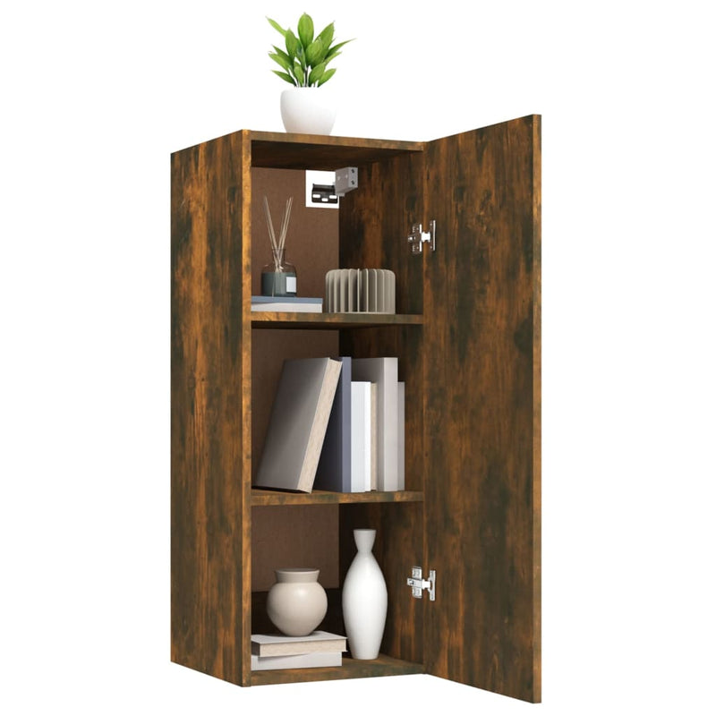 Wandschrank Räuchereiche 34,5x34x90 cm Holzwerkstoff