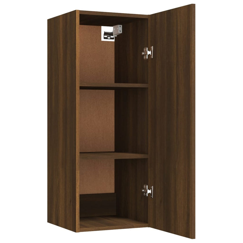 Hängeschrank Braun Eichen-Optik 34,5x34x90 cm Holzwerkstoff