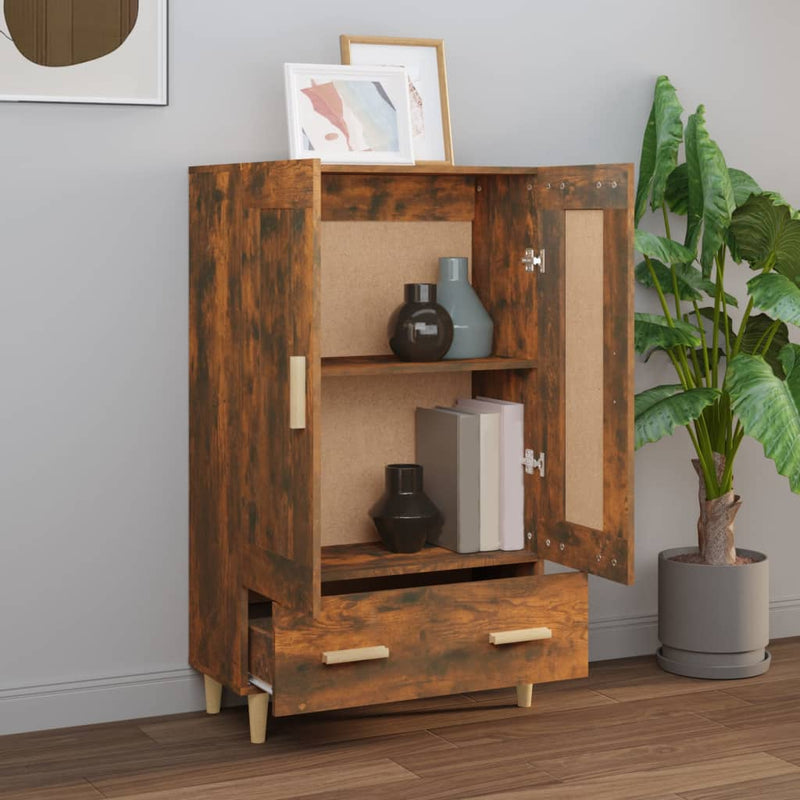 Highboard Räuchereiche 70x31x115 cm Holzwerkstoff