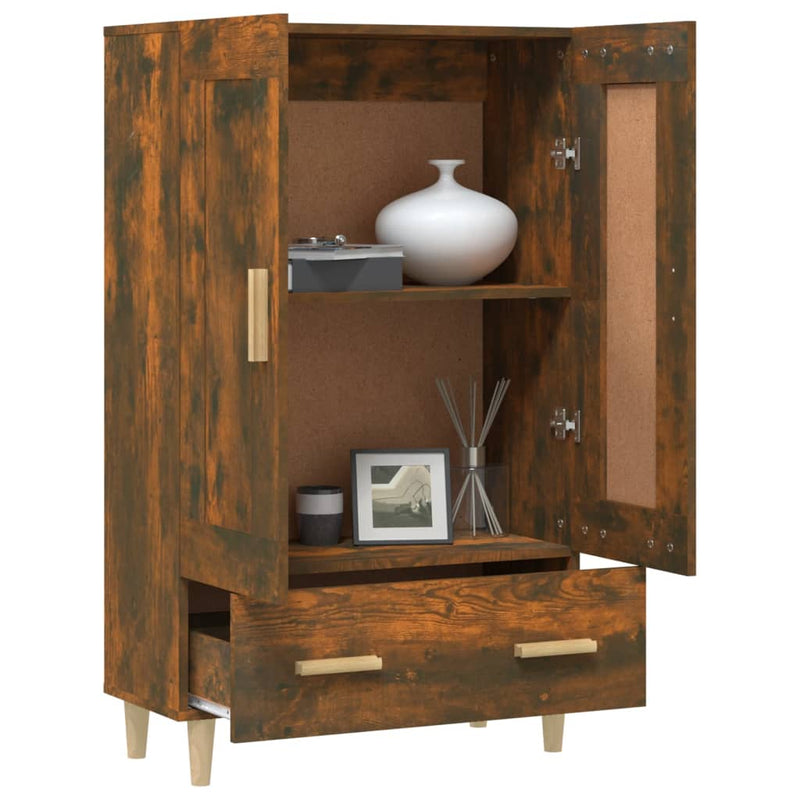 Highboard Räuchereiche 70x31x115 cm Holzwerkstoff