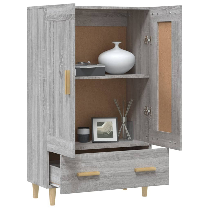 Highboard Grau Sonoma 70x31x115 cm Holzwerkstoff