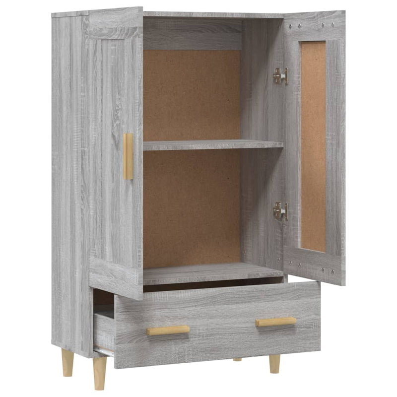 Highboard Grau Sonoma 70x31x115 cm Holzwerkstoff