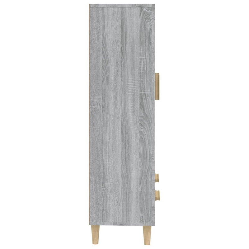 Highboard Grau Sonoma 70x31x115 cm Holzwerkstoff