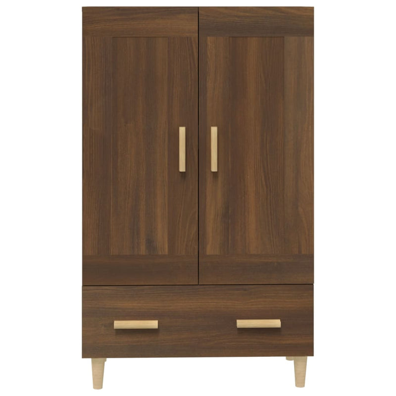 Highboard Braun Eichen-Optik 70x31x115 cm Holzwerkstoff