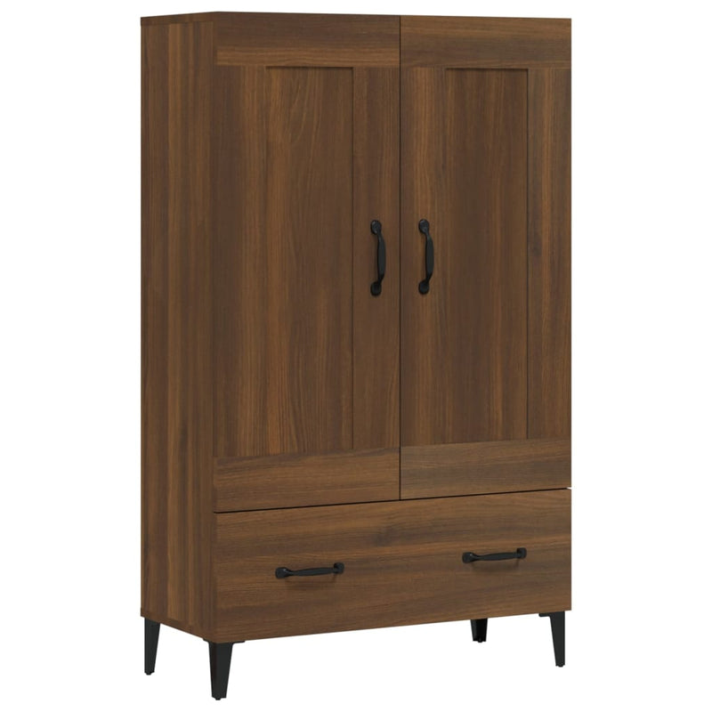 Highboard Braun Eichen-Optik 70x31x115 cm Holzwerkstoff