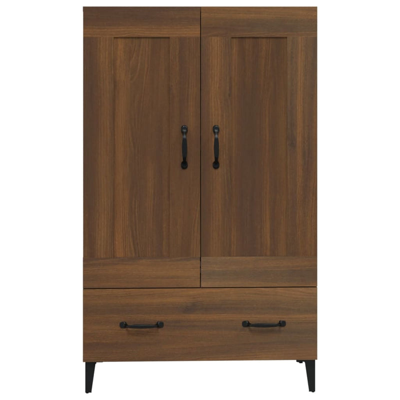 Highboard Braun Eichen-Optik 70x31x115 cm Holzwerkstoff