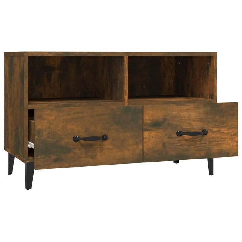 TV-Schrank Räuchereiche 80x36x50 cm Holzwerkstoff