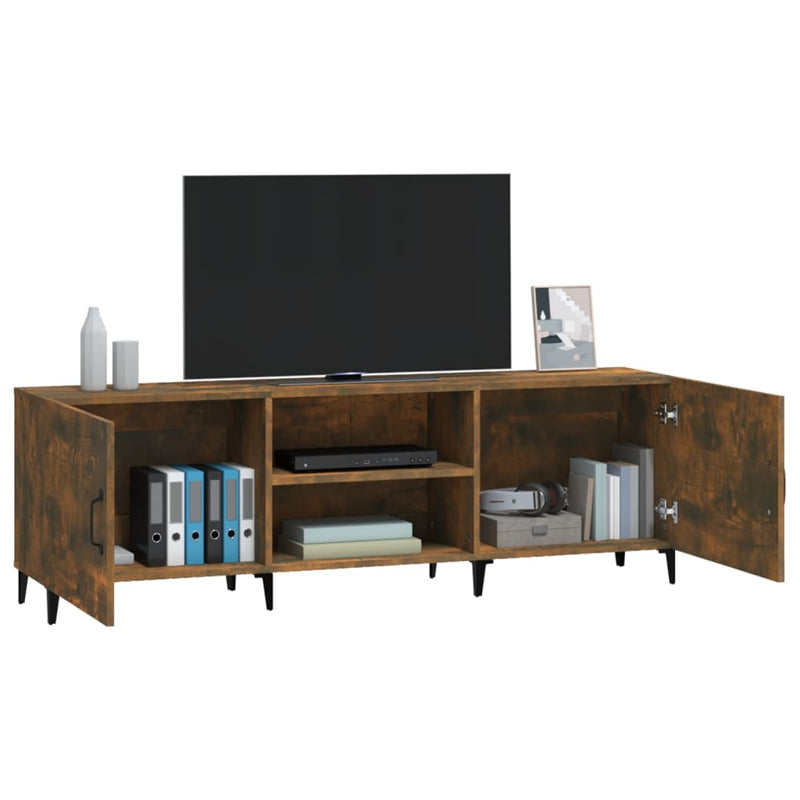 TV-Schrank Räuchereiche 150x30x50 cm Holzwerkstoff