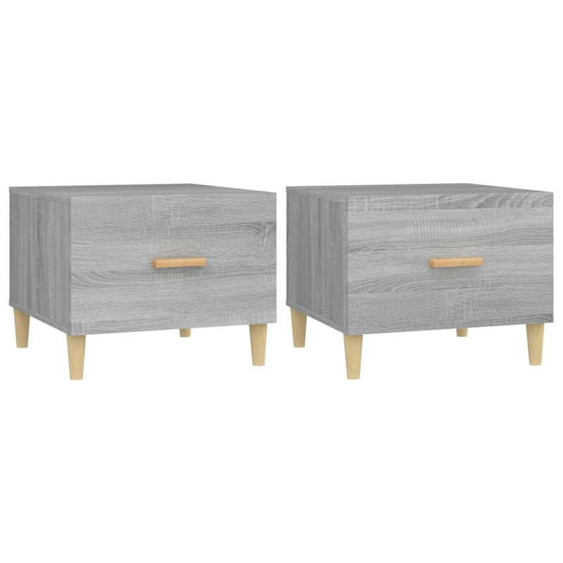 Couchtische 2 Stk. Grau Sonoma 50x50x40 cm Holzwerkstoff