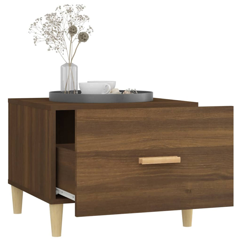 Couchtische 2 Stk. Braun Eiche 50x50x40 cm Holzwerkstoff