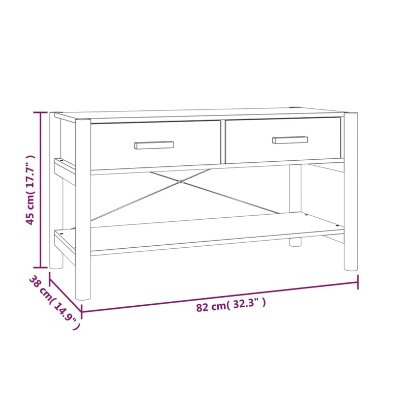 TV-Schrank Weiß 82x38x45 cm Holzwerkstoff