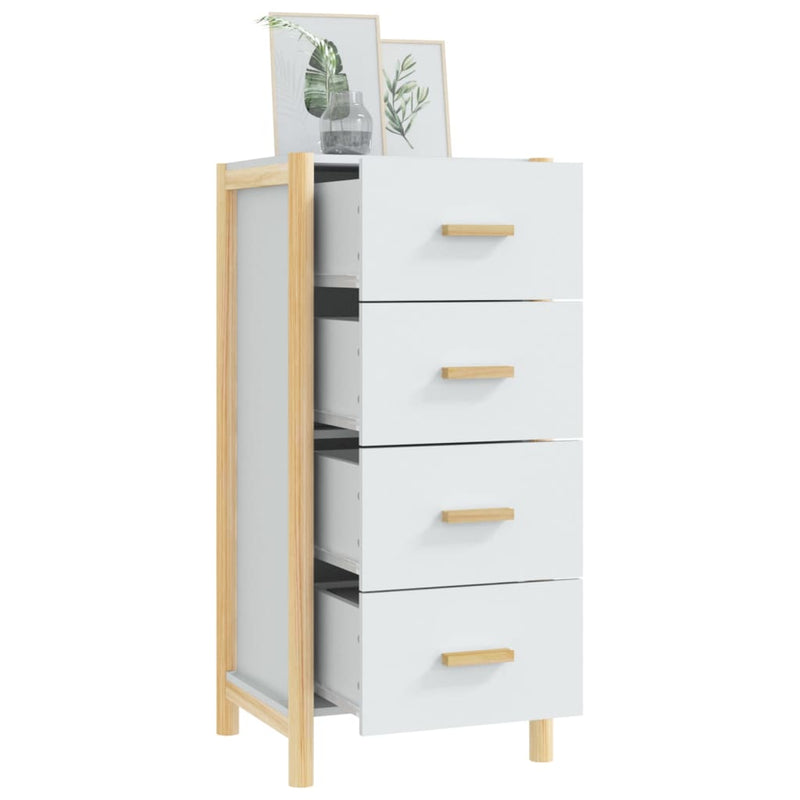 Highboard Weiß 42x38x90 cm Holzwerkstoff