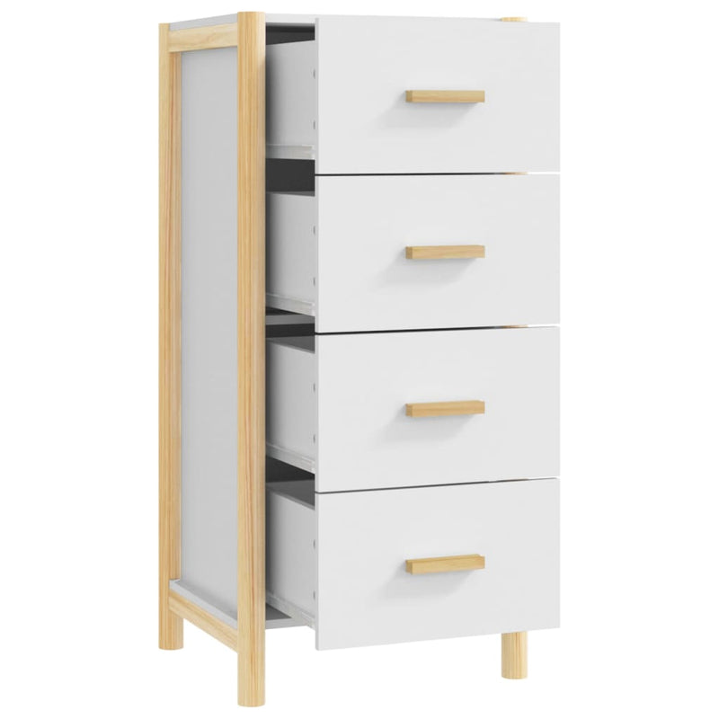 Highboard Weiß 42x38x90 cm Holzwerkstoff