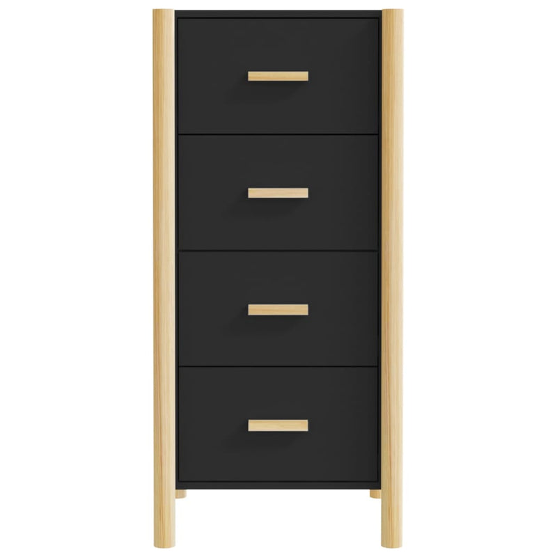 Highboard Schwarz 42x38x90 cm Holzwerkstoff