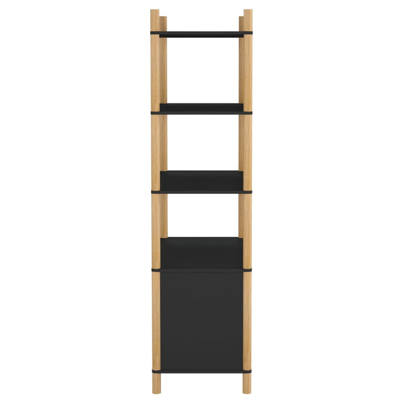 Highboard Schwarz 80x40x153 cm Holzwerkstoff