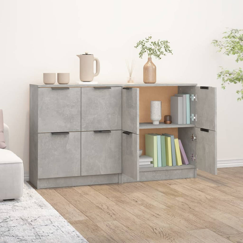 Sideboards 2 Stk Betongrau 60x30x70 cm Holzwerkstoff