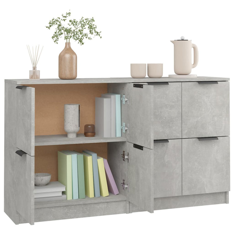 Sideboards 2 Stk Betongrau 60x30x70 cm Holzwerkstoff