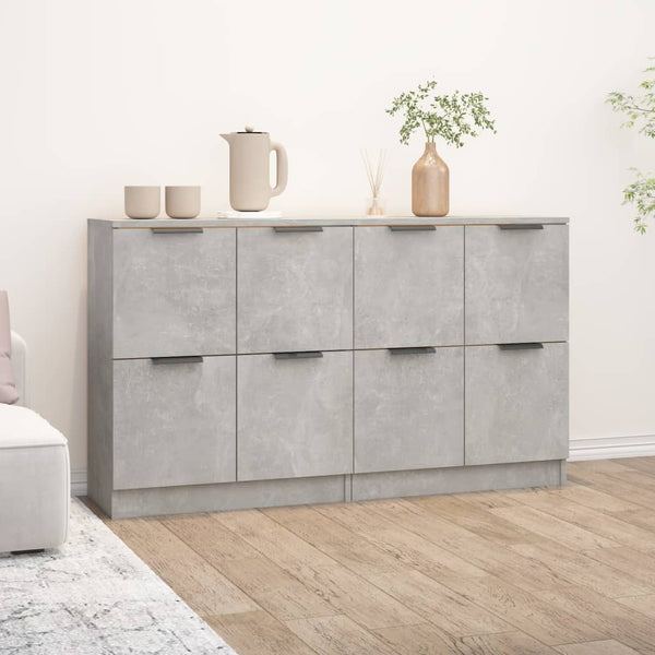 Sideboards 2 Stk Betongrau 60x30x70 cm Holzwerkstoff