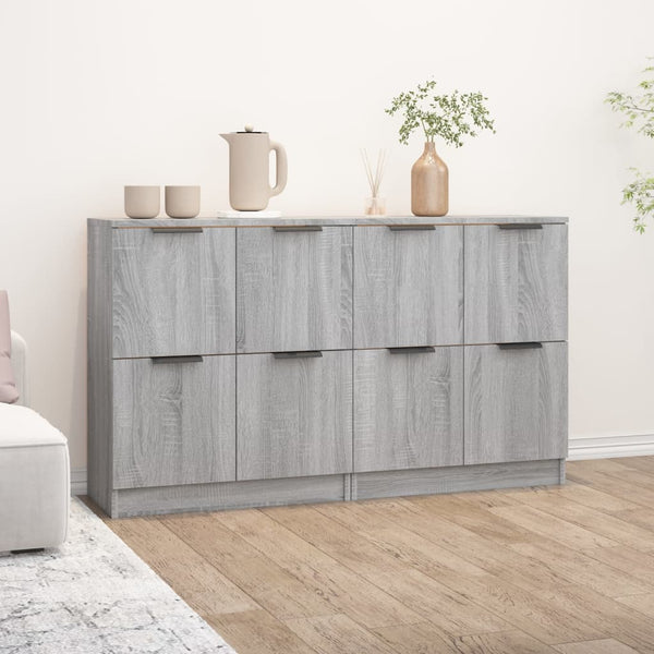 Sideboards 2 Stk. Grau Sonoma 60x30x70 cm Holzwerkstoff