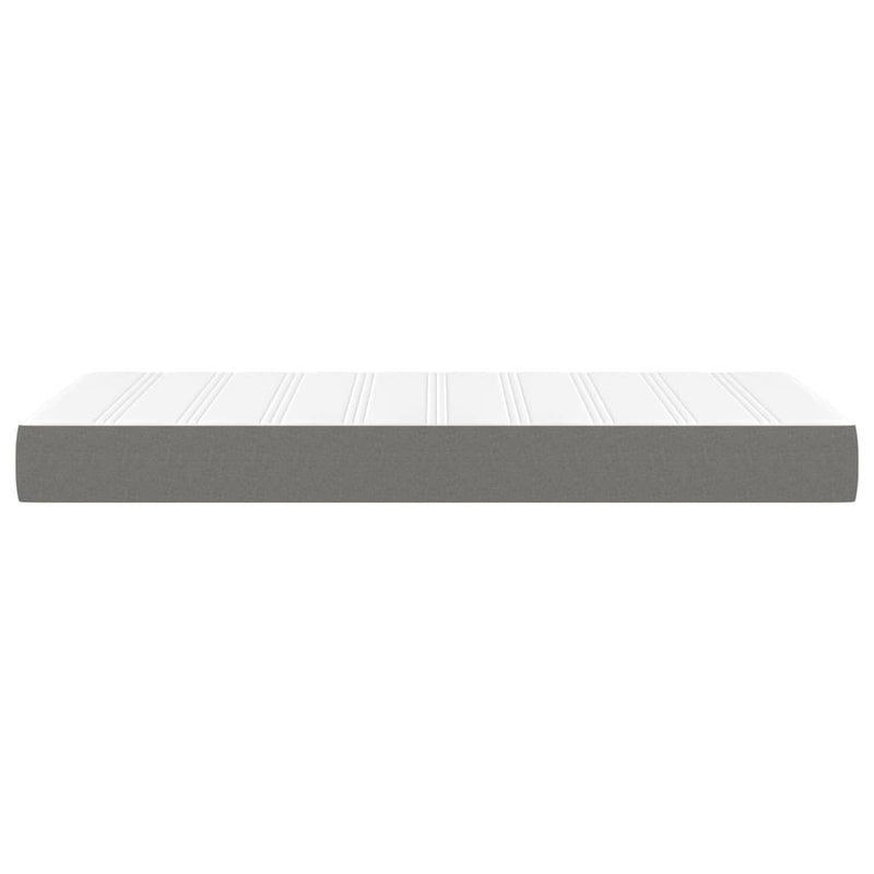 Taschenfederkernmatratze Dunkelgrau 90x200x20 cm Stoff