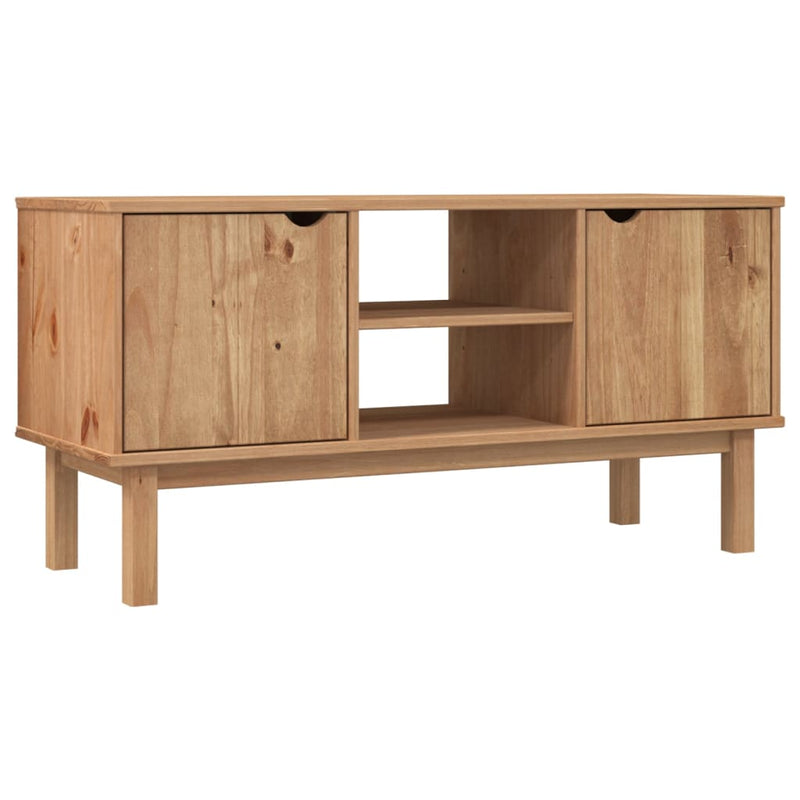 TV-Schrank 113,5x43x57 cm Massivholz Kiefer