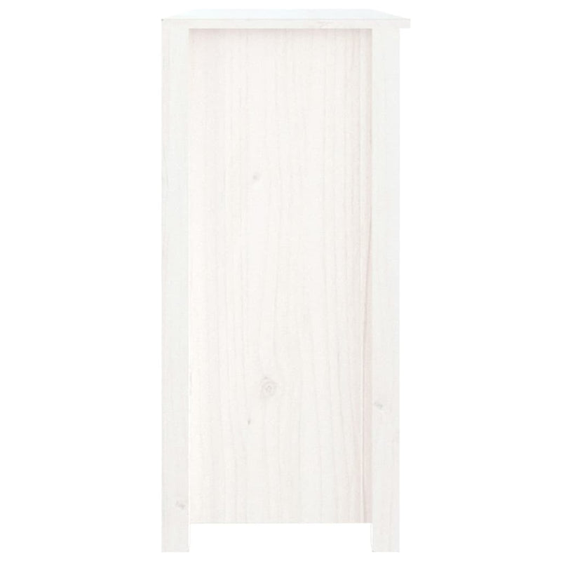 Sideboard Weiß 100x35x74 cm Massivholz Kiefer