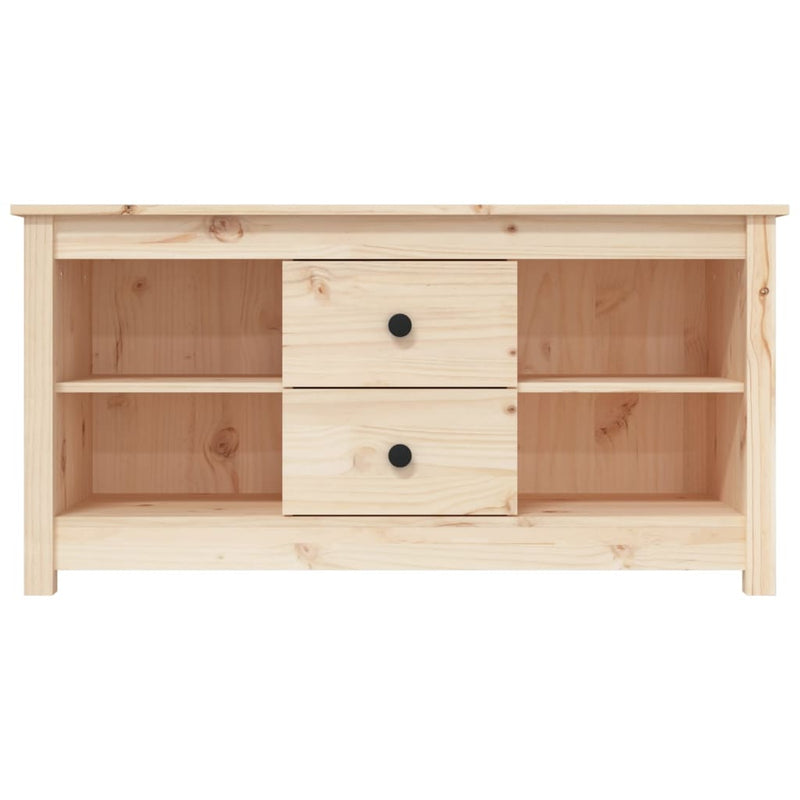 TV-Schrank 103x36,5x52 cm Massivholz Kiefer