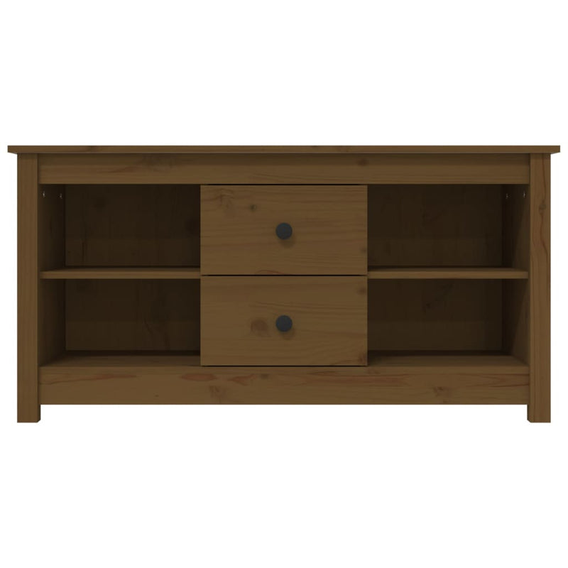 TV-Schrank Honigbraun 103x36,5x52 cm Massivholz Kiefer