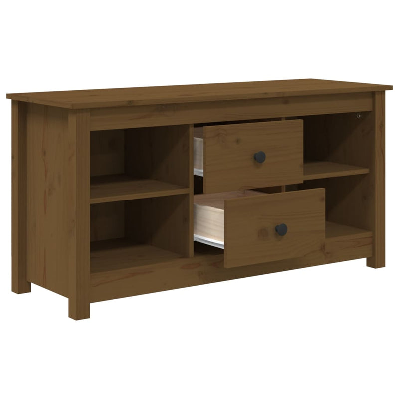 TV-Schrank Honigbraun 103x36,5x52 cm Massivholz Kiefer