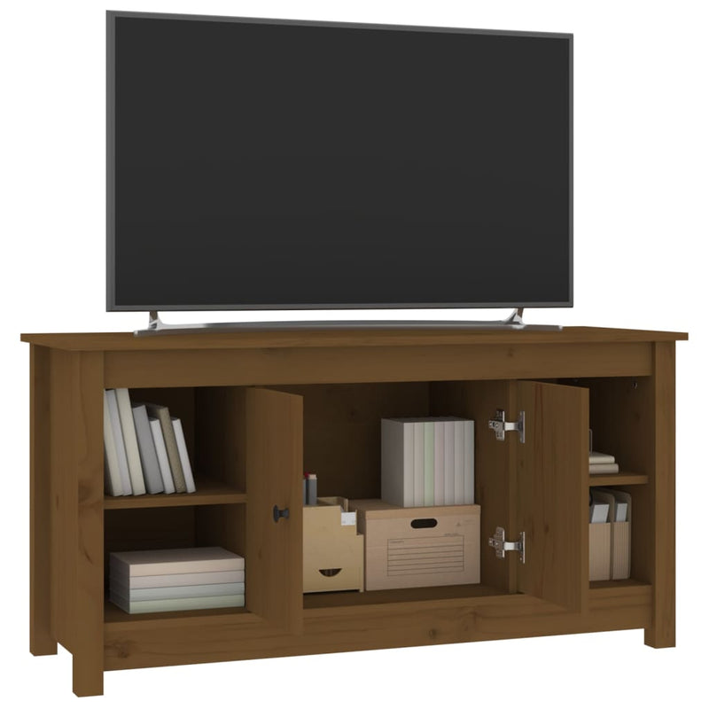 TV-Schrank Honigbraun 103x36,5x52 cm Massivholz Kiefer