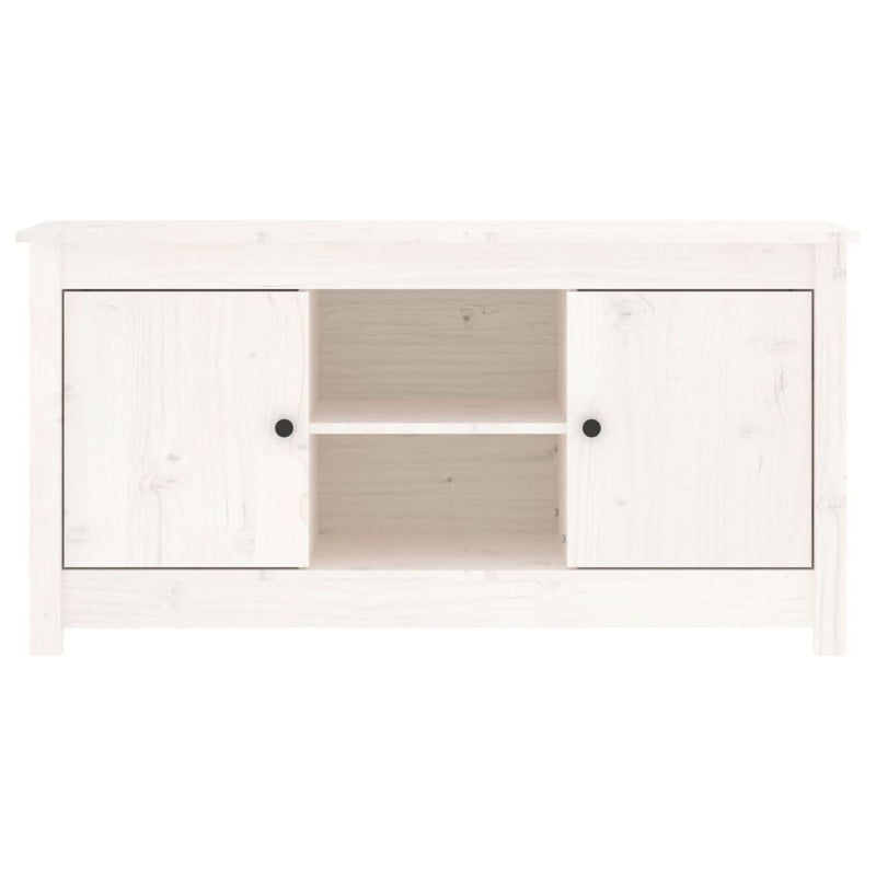 TV-Schrank Weiß 103x36,5x52 cm Massivholz Kiefer