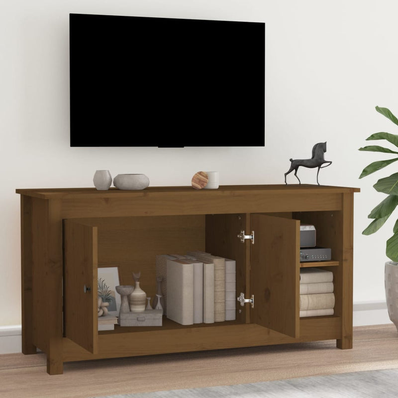 TV-Schrank Honigbraun 103x36,5x52 cm Massivholz Kiefer