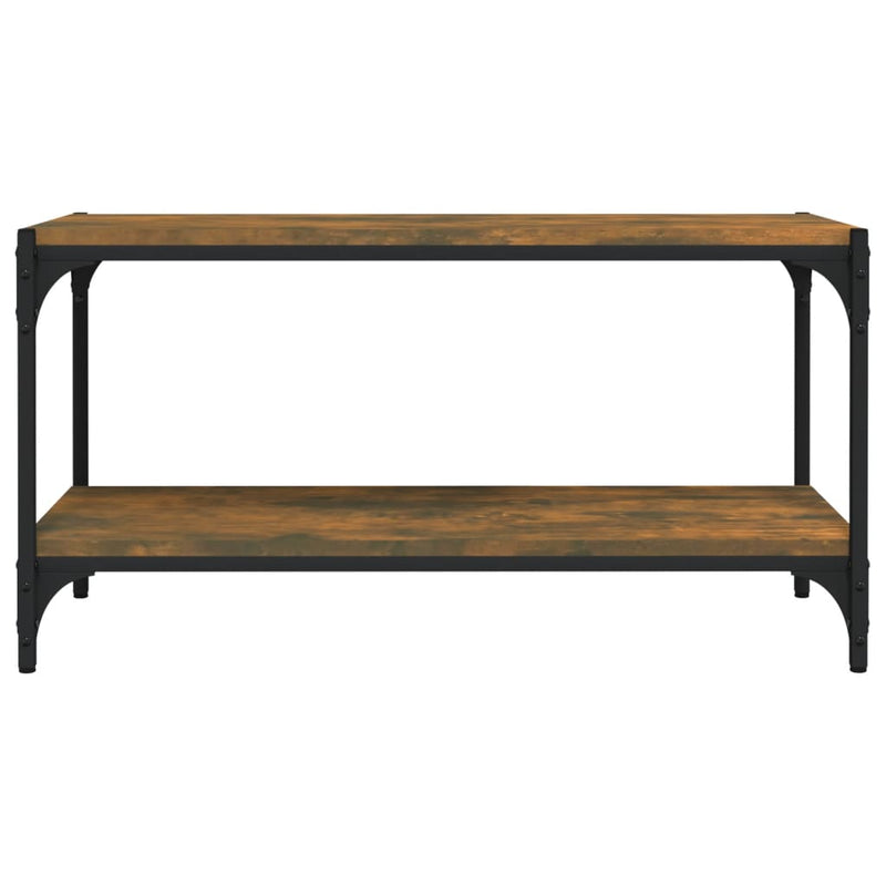 TV-Schrank Räuchereiche 80x33x41 cm Holzwerkstoff und Stahl