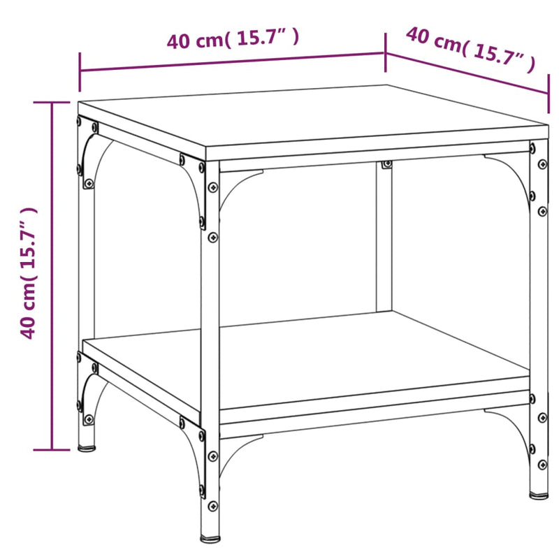 Beistelltische 2 Stk. Braun Eiche 40x40x40 cm Holzwerkstoff