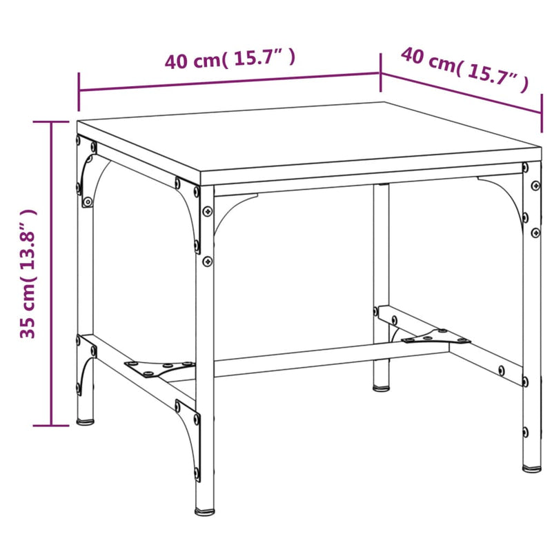 Beistelltisch Braun Eichen-Optik 40x40x35 cm Holzwerkstoff