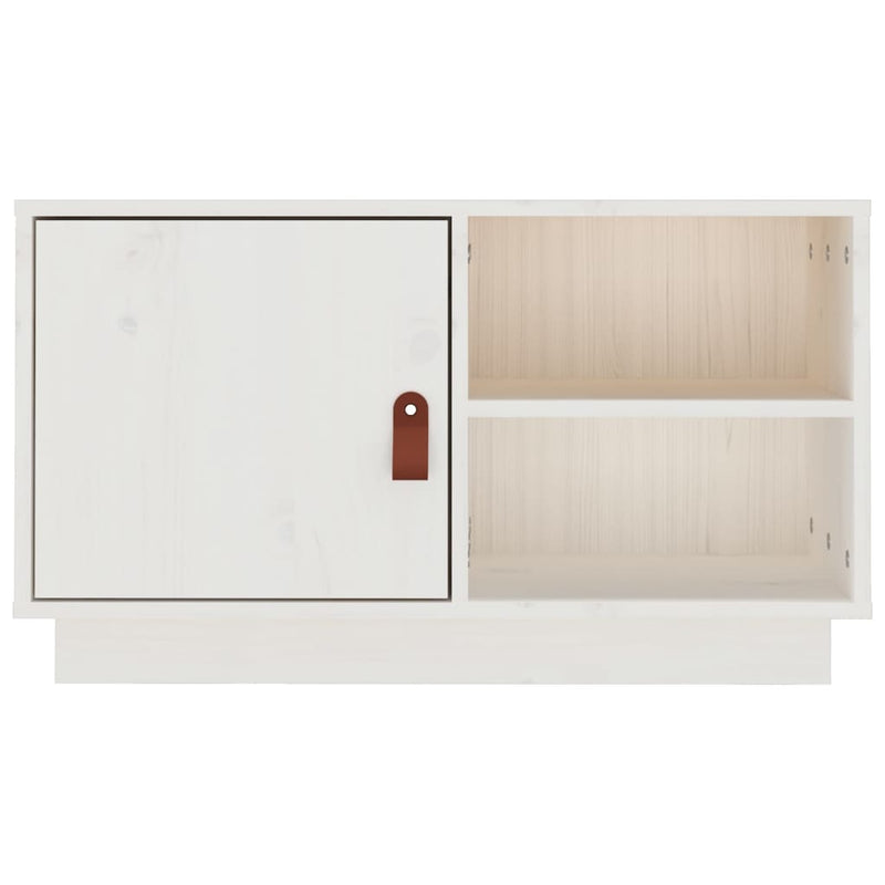 TV-Schrank Weiß 70x34x40 cm Massivholz Kiefer