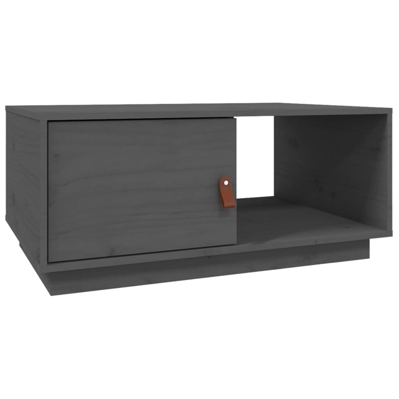 Couchtisch Grau 80x50x35,5 cm Massivholz Kiefer